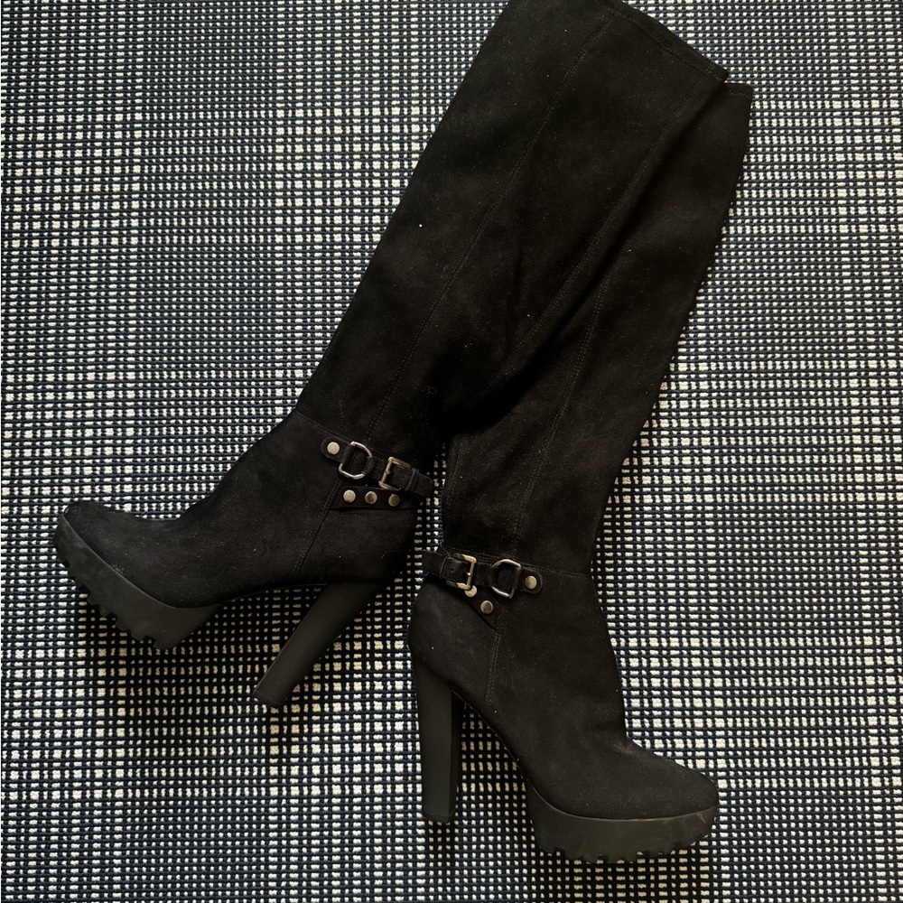 Elegant Black High Heel Boots